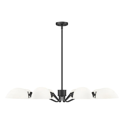 Z-Lite 8 Light Chandelier, Matte Black