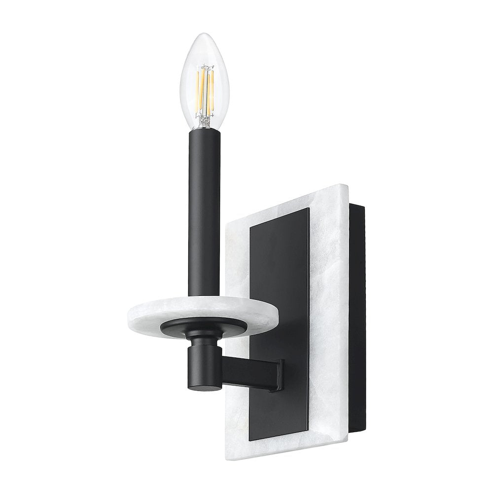 Z-Lite Kaden 1 Light Wall Sconce in Matte Black color, Steel frame