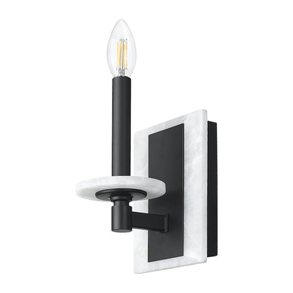 Z-Lite Kaden 1 Light Wall Sconce in Matte Black color, Steel frame