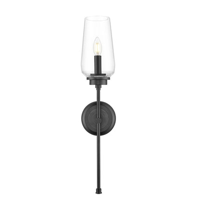 Z-Lite 1 Light Wall Sconce, Matte Black