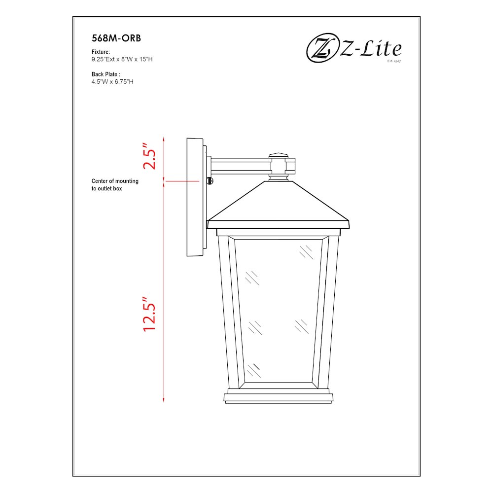Z-Lite 2 Light Outdoor Wall Light