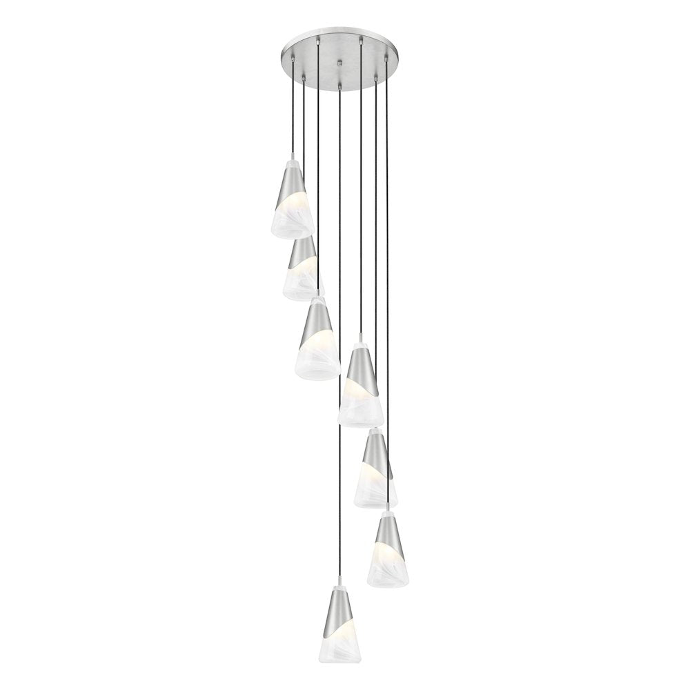 Z-Lite Aimie 7 Light Chandelier, Brushed Nickel
