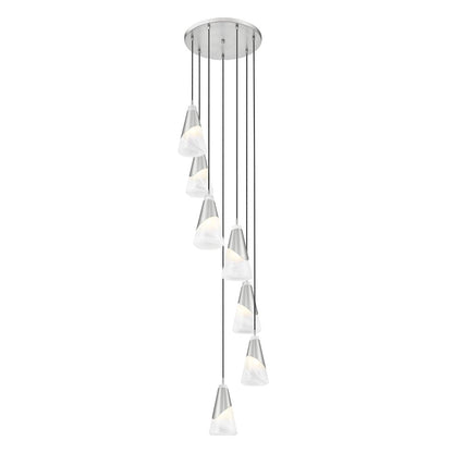 Z-Lite Aimie 7 Light Chandelier, Brushed Nickel