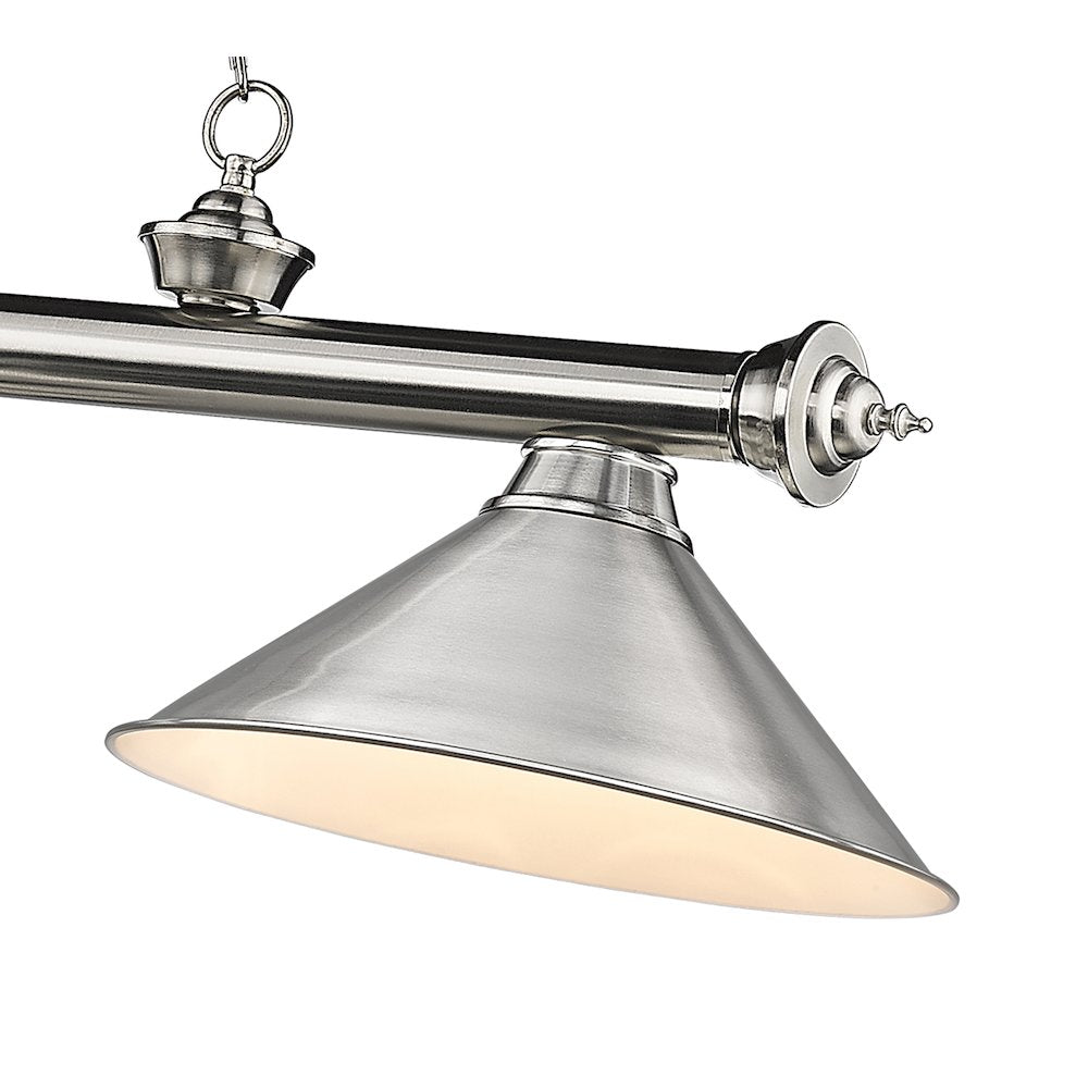 Z-Lite Cordon 3 Light Billiard, Steel Frame, Brushed Nickel Shade Color