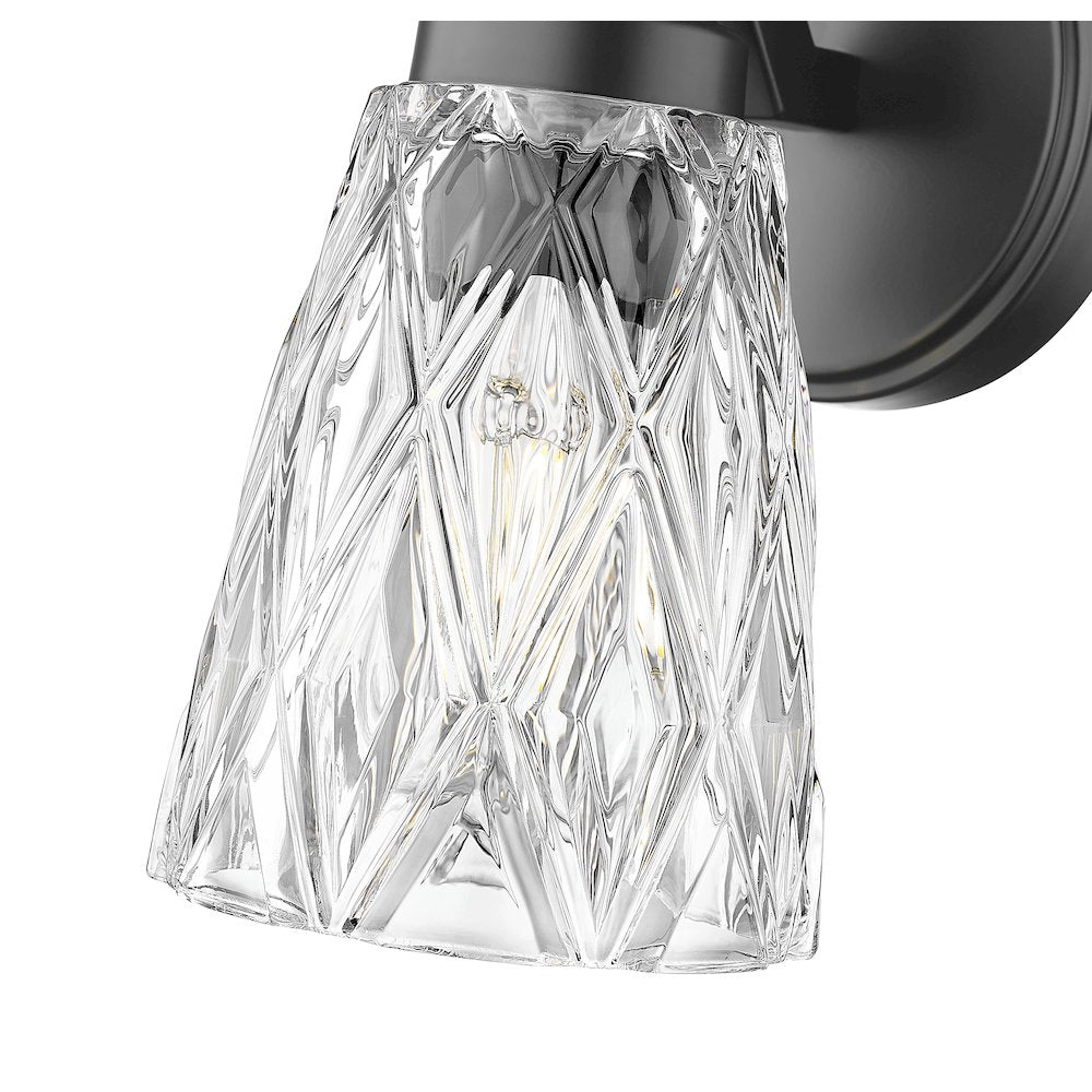 Z-Lite 1 Light Wall Sconce, Matte Black
