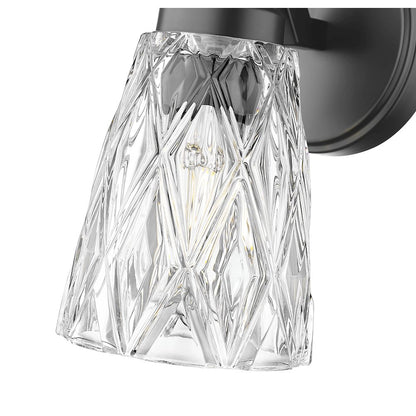 Z-Lite 1 Light Wall Sconce, Matte Black