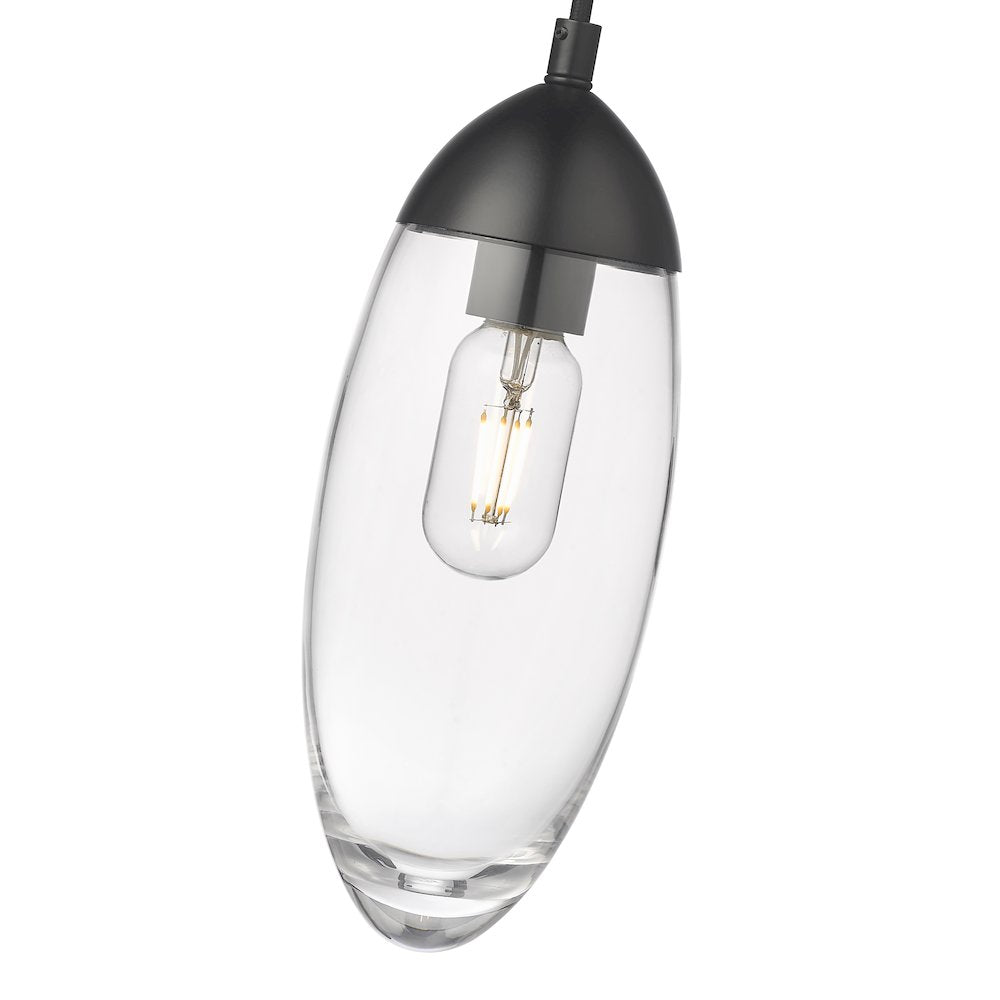 Z-Lite Arden 1 Light Pendant, Matte Black