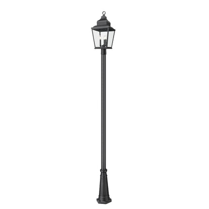 Z-Lite 3 Light Outdoor Post Mounted Fixture, Sand Black