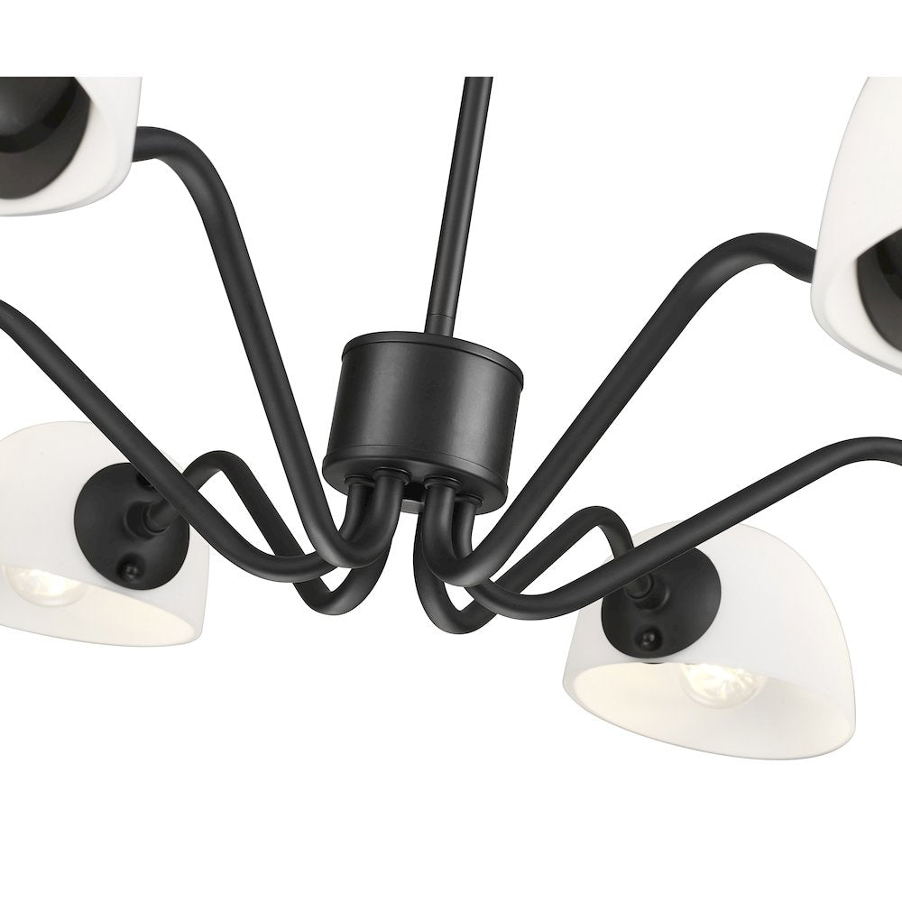 Z-Lite 6 Light Chandelier, Matte Black