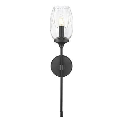 Z-Lite 1 Light Wall Sconce, Matte Black