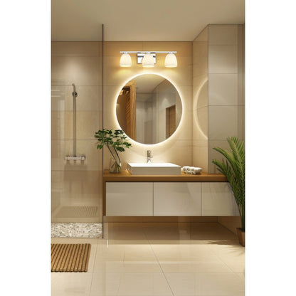 Z-Lite Naya 3 Light Vanity in Chrome color, Steel frame
