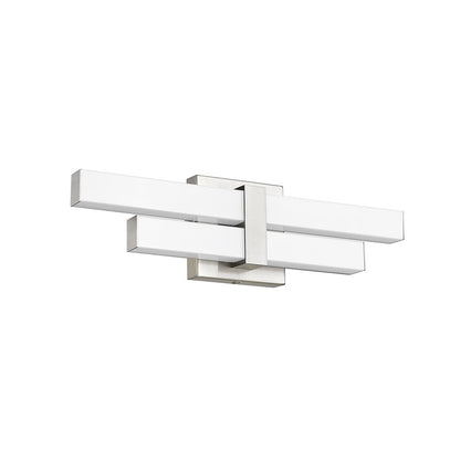 Z-Lite Zane 2 Light Vanity in Brushed Nickel Frame Finish