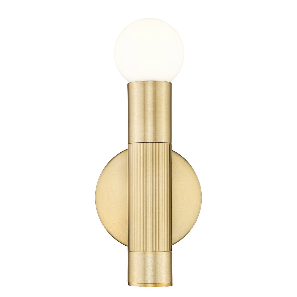 Z-Lite Stari 1 Light Wall Sconce in Modern Gold color, Steel frame