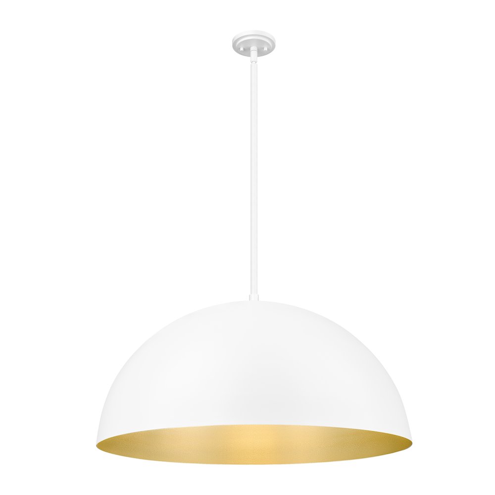 Z-Lite 3 Light Pendant, Matte White