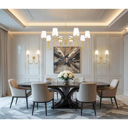 Z-Lite 8 Light Chandelier, Rubbed Brass