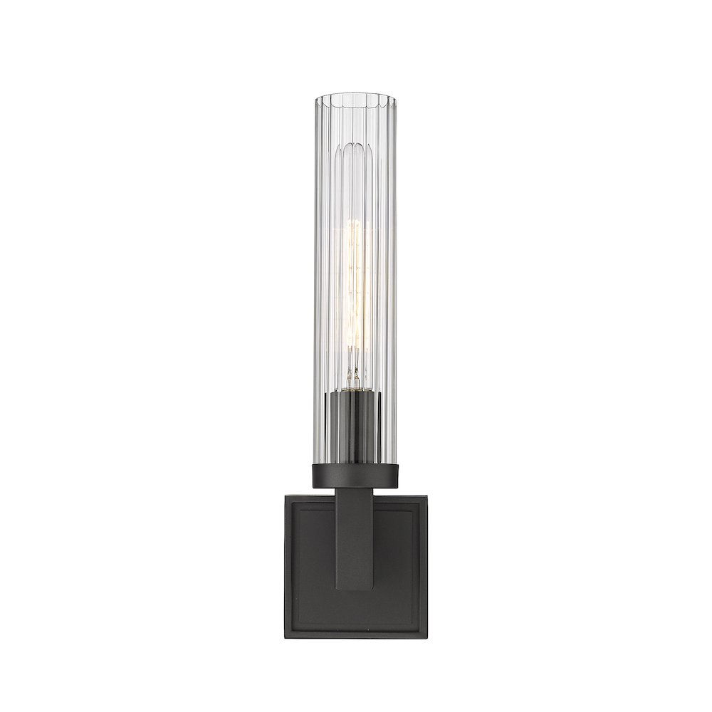 Z-Lite Beau 1 Light Wall Sconce in Bronze  Frame Finish