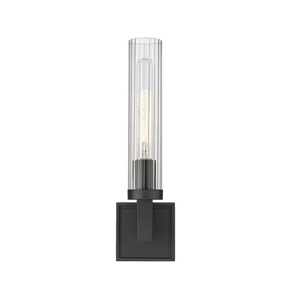Z-Lite Beau 1 Light Wall Sconce in Bronze  Frame Finish