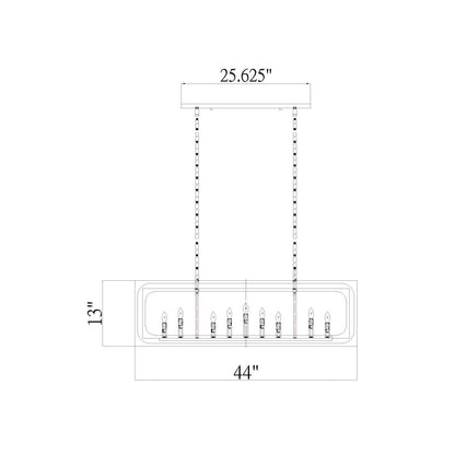 Z-Lite 9 Light Linear Chandelier