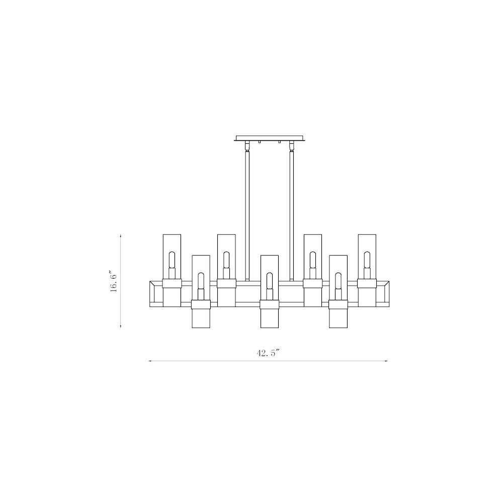 Z-Lite 10 Light Linear Chandelier