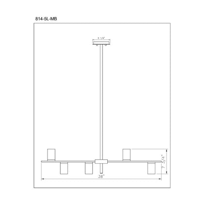 Z-Lite 5 Light Linear Chandelier