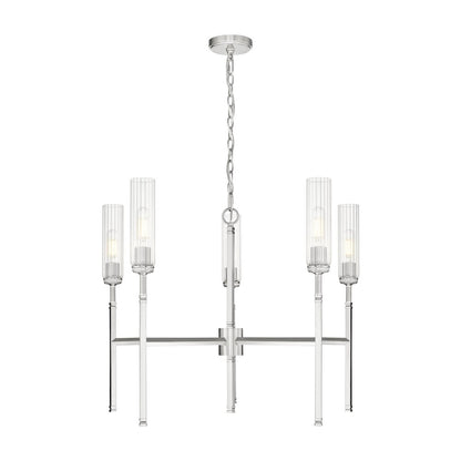 Z-Lite 5 Light Chandelier, Brushed Nickel
