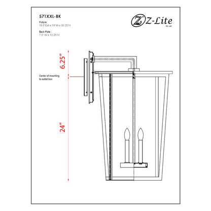 Z-Lite 4 Light Outdoor Wall Light