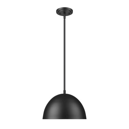 Z-Lite 1 Light Pendant, Matte Black