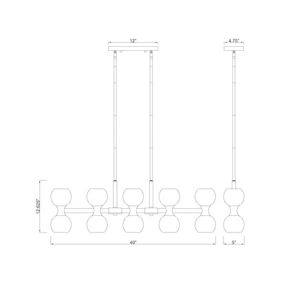 Z-Lite 10 Light Linear Chandelier