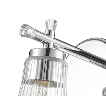 Z-Lite Belle 1 Light Wall Sconce in Chrome color, Steel frame