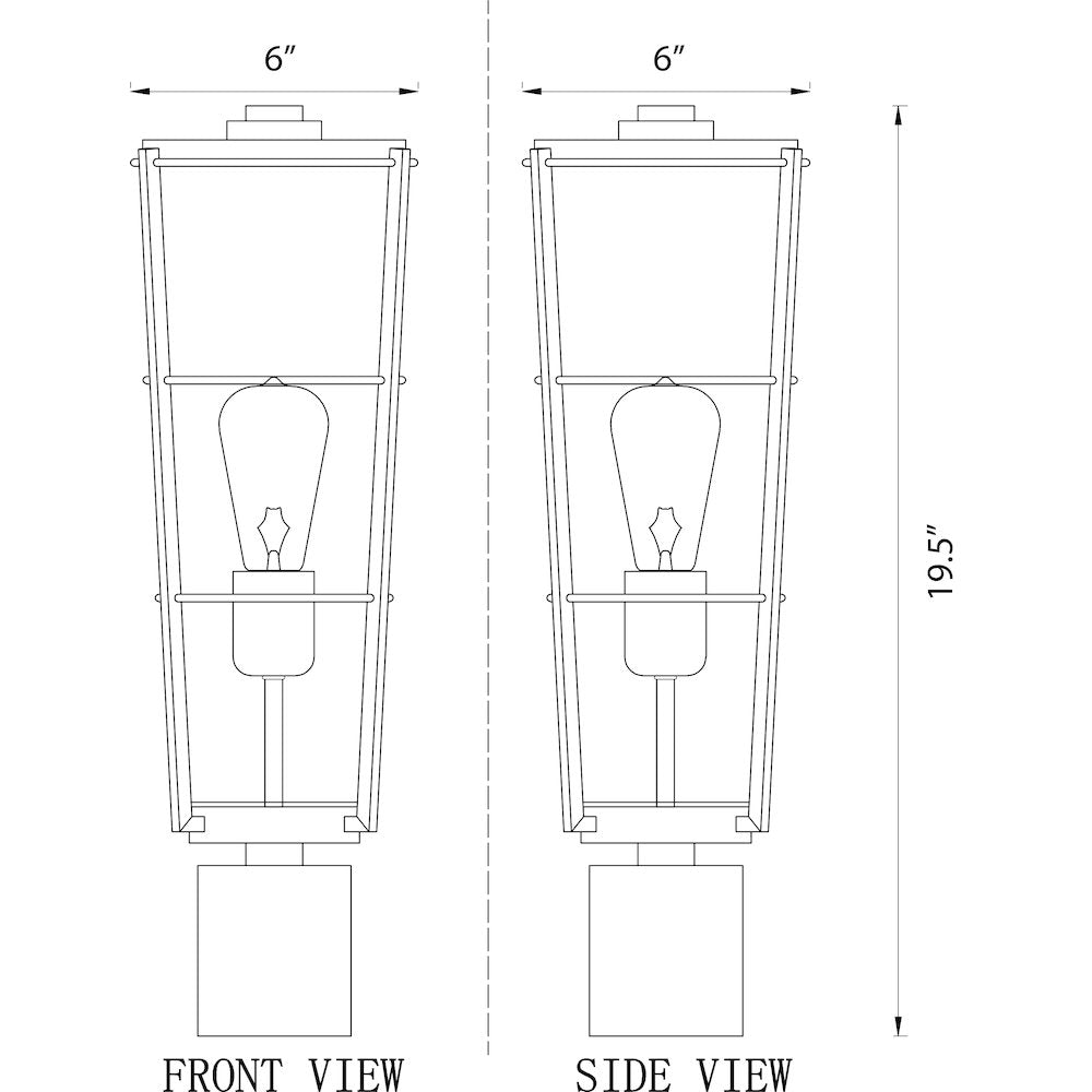 Z-Lite 1 Light Outdoor Post Mount Fixture