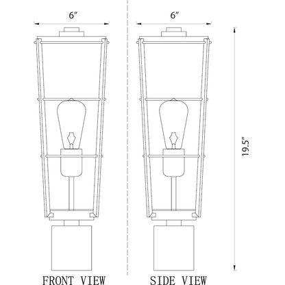 Z-Lite 1 Light Outdoor Post Mount Fixture