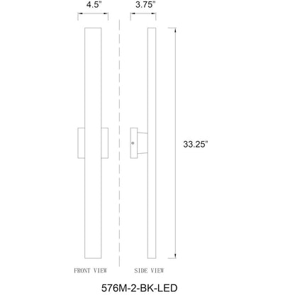 Z-Lite 2 Light Outdoor Wall Light