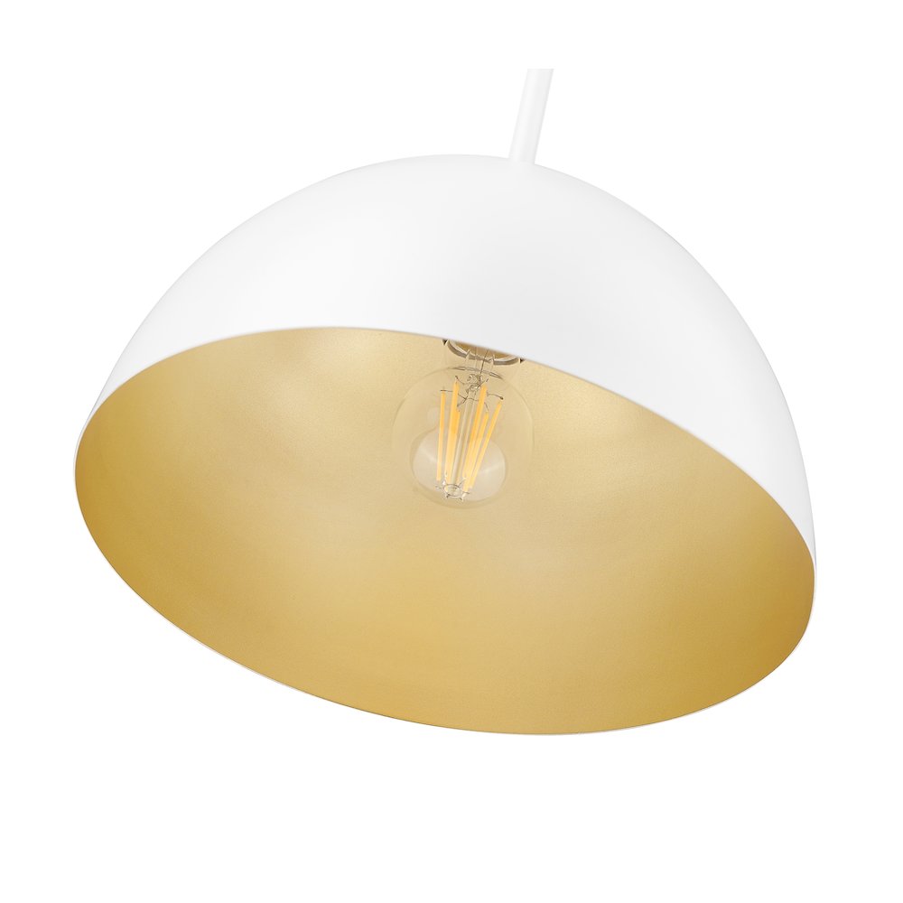 Z-Lite 1 Light Pendant, Matte White