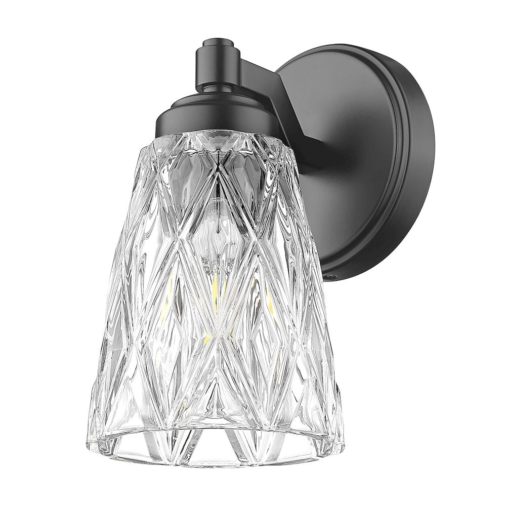 Z-Lite 1 Light Wall Sconce, Matte Black