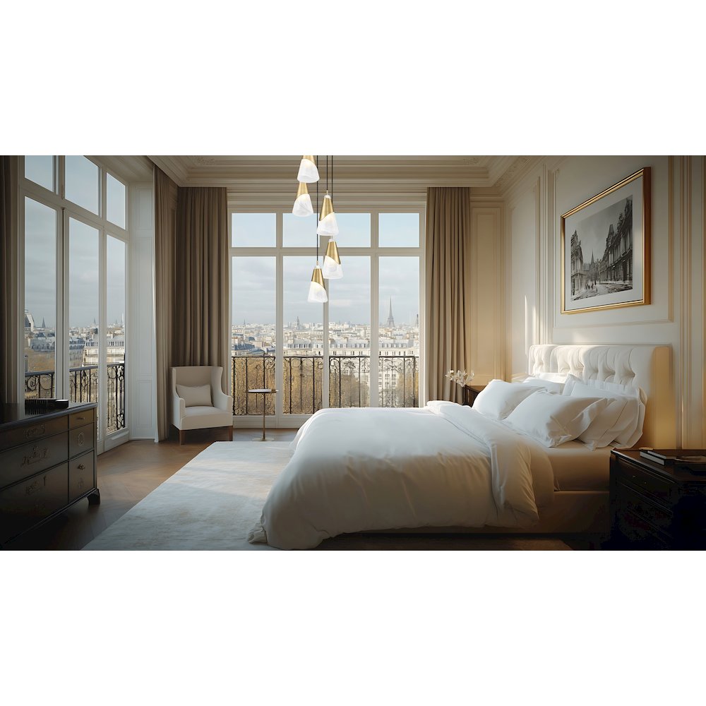Z-Lite Aimie 5 Light Chandelier, Modern Gold