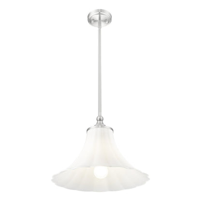 Z-Lite 1 Light Pendant, Brushed Nickel