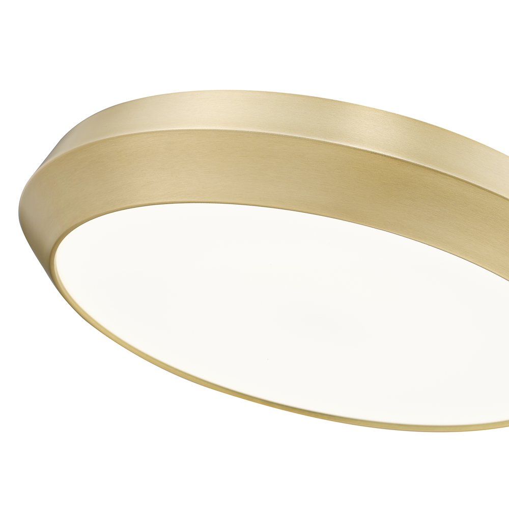 Z-Lite 1 Light Flush Mount, Modern Gold