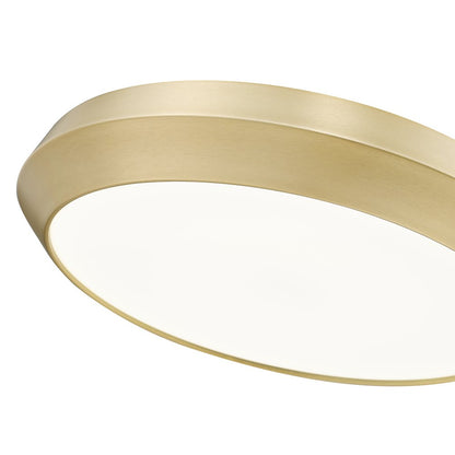 Z-Lite 1 Light Flush Mount, Modern Gold