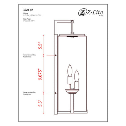 Z-Lite 3 Light Outdoor Wall Light