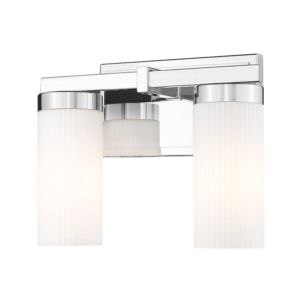 Z-Lite Danica 2 Light Vanity in Chrome color, Steel frame