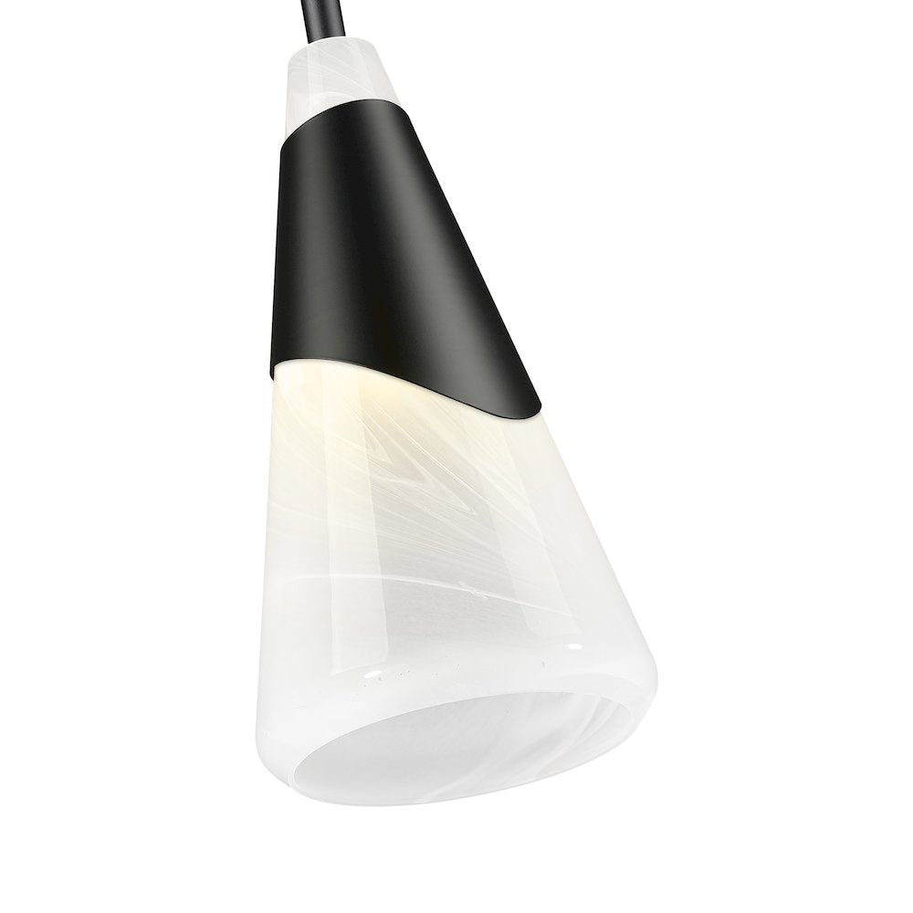 Z-Lite Aimie 1 Light Pendant, Matte Black