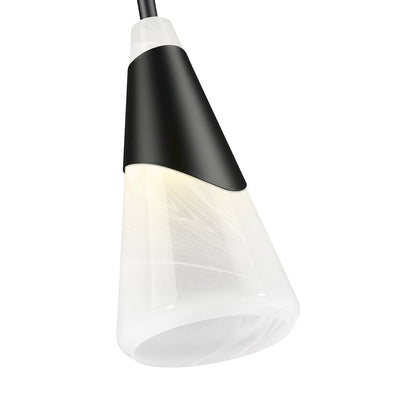 Z-Lite Aimie 1 Light Pendant, Matte Black
