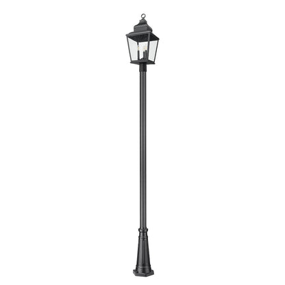 Z-Lite 3 Light Outdoor Post Mounted Fixture, Sand Black