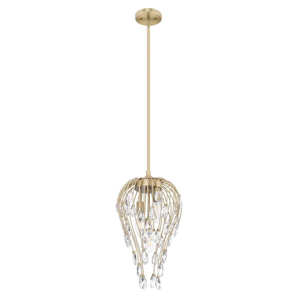 Z-Lite 3 Light Pendant, Modern Gold