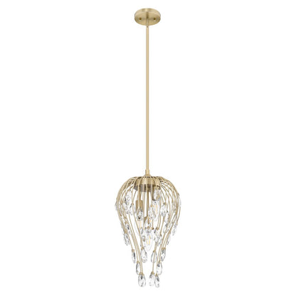 Z-Lite 3 Light Pendant, Modern Gold