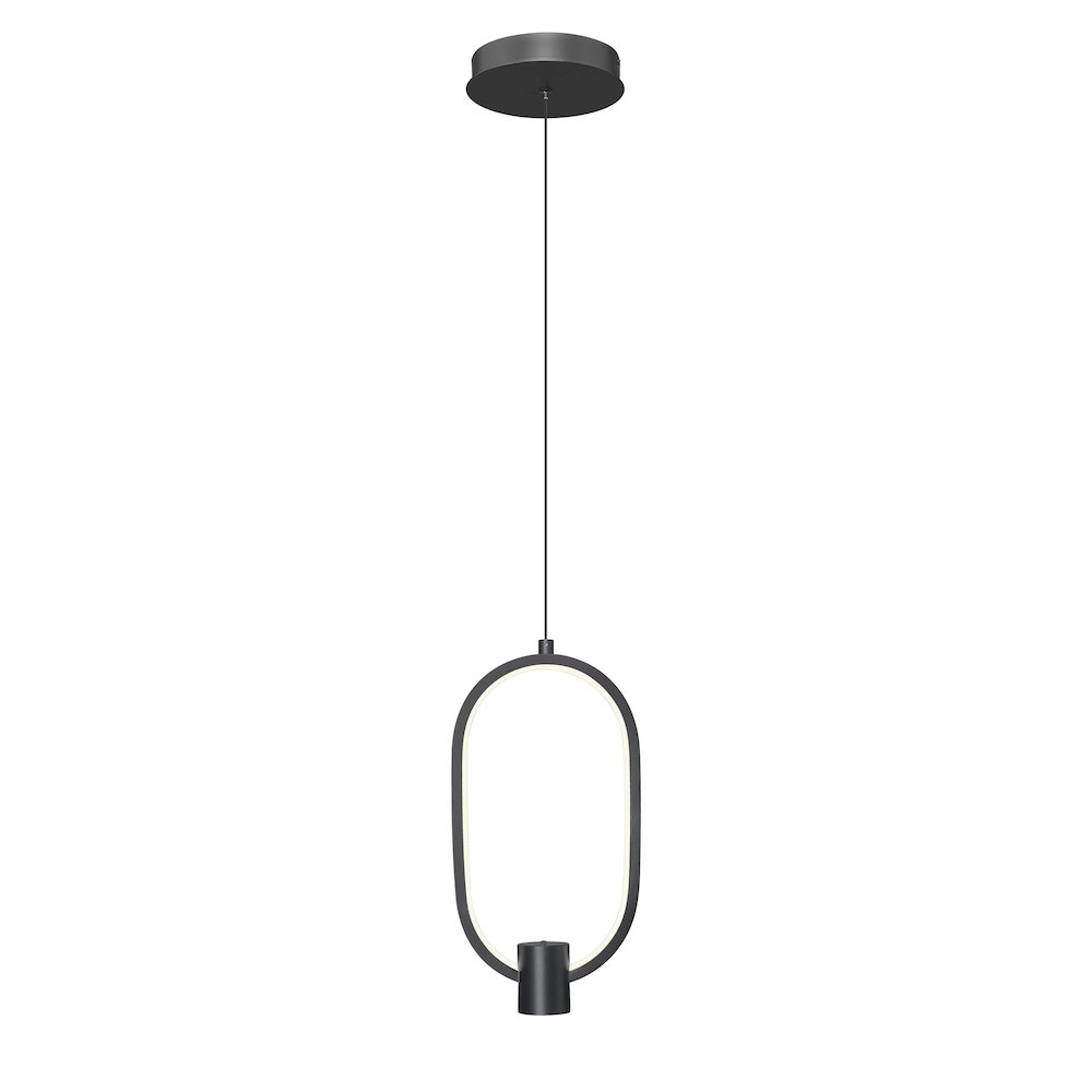 Z-Lite 1 Light Pendant, Matte Black