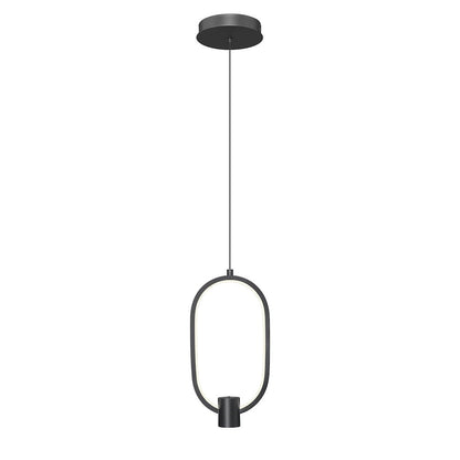 Z-Lite 1 Light Pendant, Matte Black