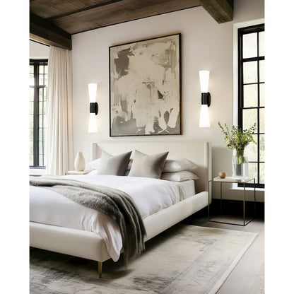 Z-Lite 2 Light Wall Sconce, Matte Black