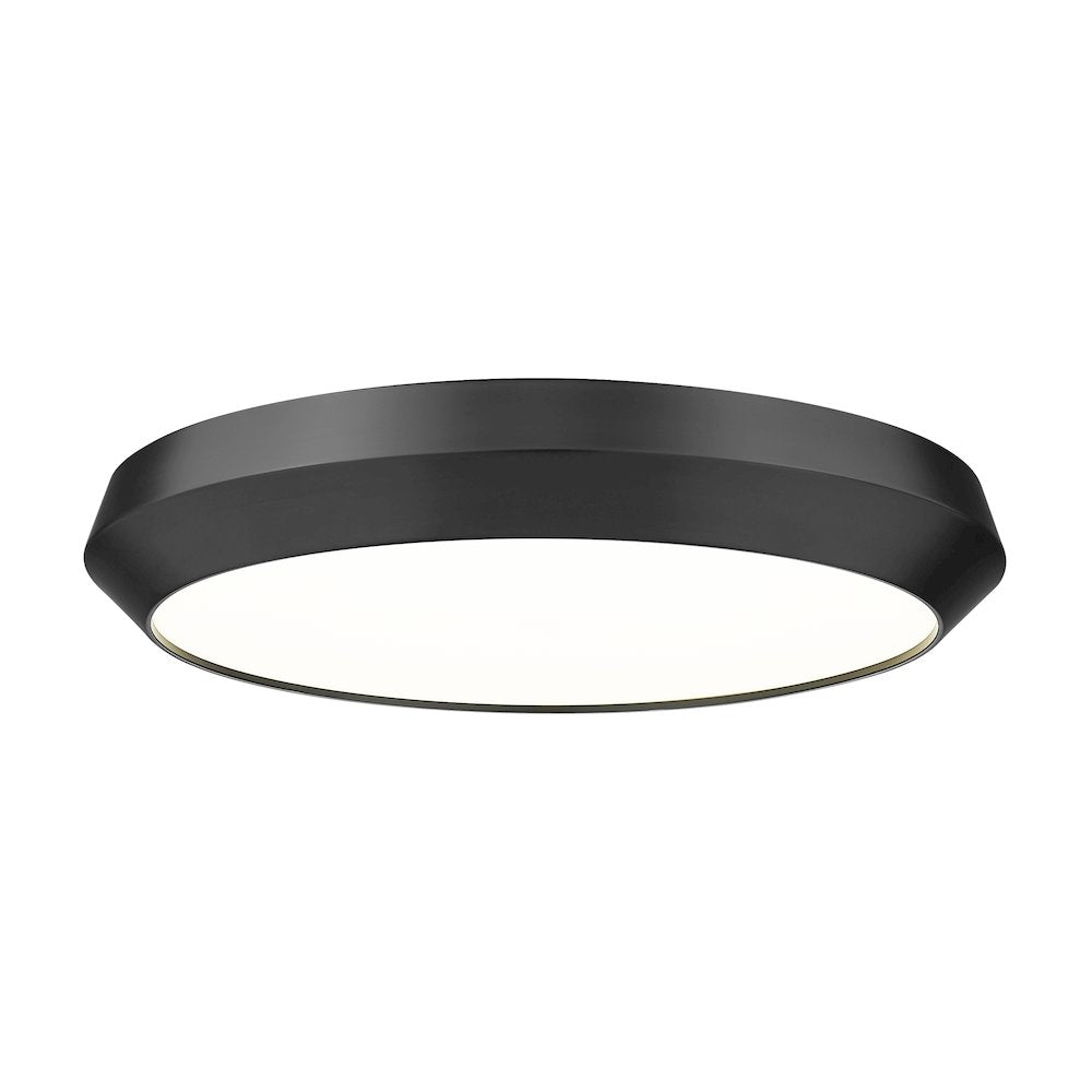 Z-Lite 1 Light Flush Mount, Matte Black