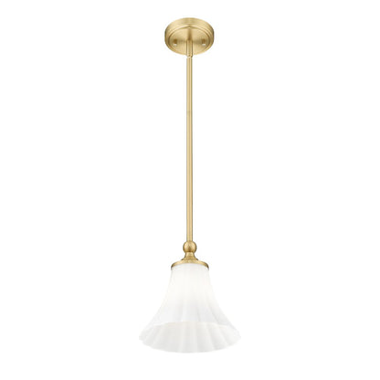 Z-Lite 1 Light Pendant, Modern Gold